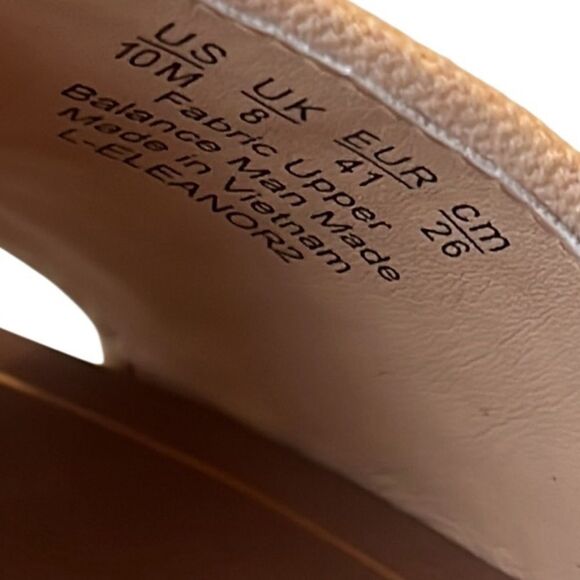 Franco Sarto Eleanor Beige and Gold Studded Ankle Strap Heels Size 10 NWOB - Picture 8 of 10